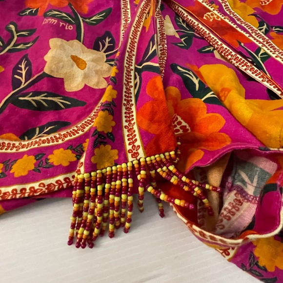 Farm Rio Pink Flower Tapestry Shorts Size M - Picture 2 of 10